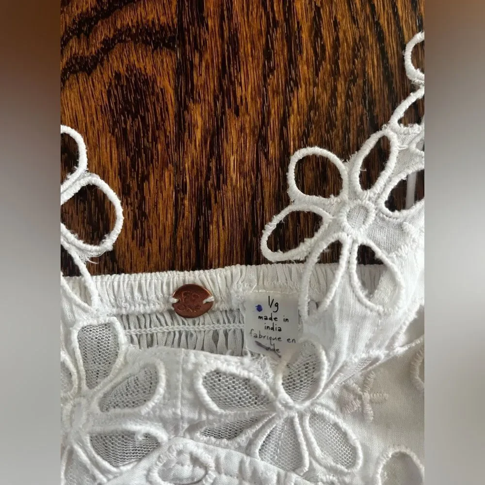 Free People Asteria Bralette White Intimately size Large